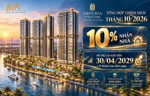 Chính sách Imperia Sensa Park Thanh Toán 10% mới nhất Tháng 10/2026